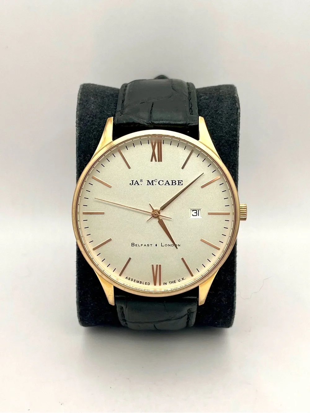 Amazing James McCabe London Slim 43mm Casual Dress Men’s Watch - New Battery